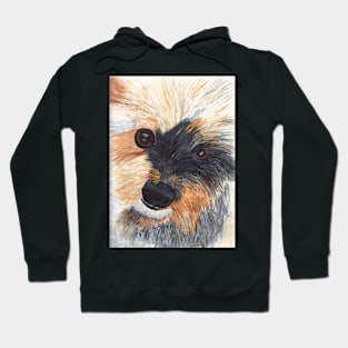 Yorkie Dog Watercolor Painting Hoodie